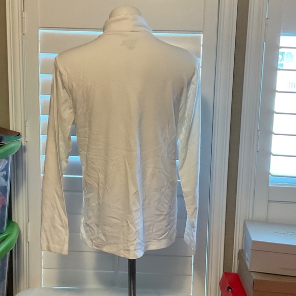 Time and Tru Women's White Long Sleeve Turtleneck Top - Picture 3 of 7